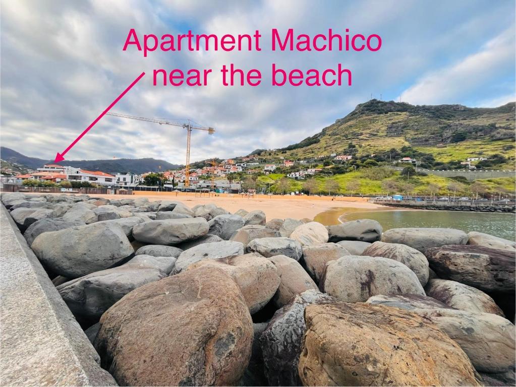 Beach view showing apartment location